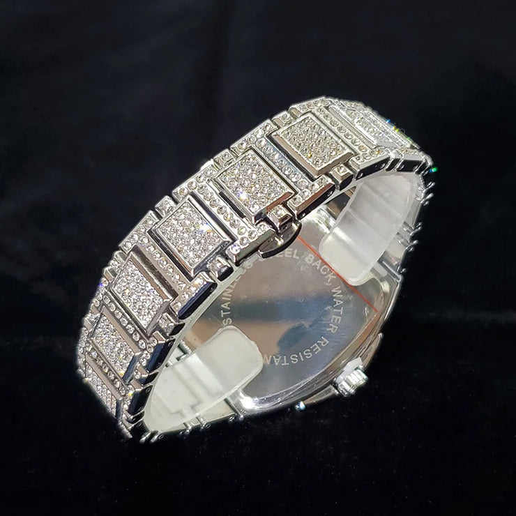 New Luxury Diamond Watch for Men Fashion Shiny Party Jewelry Watches Hip Hop Iced Out Bling Golden Relogio Masculino Dropshiping