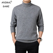 Sweatwear Men's Sweater Warm Long Sleeve Pullover Coats Solid Color Turtleneck Men Clothing