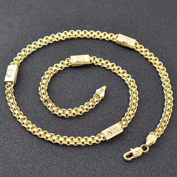 ZEA Dear Jewelry Bohemia Jewelry Link Chain Necklace For Women High Quality Copper Jewelry For Engagement Dubai Jewelry Findings