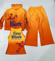 2025 European and American women's clothing, fashionable and casual women's printed hoodie suits and sportswear