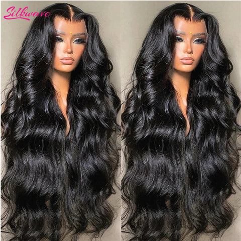 40 Inch 13x4 13x6 HD Body Wave Lace Front Wig Pre Plucked Loose Wave Lace Frontal Wig 100% Human Hair Wigs For Black Women