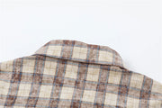 Women's Elegant Blouse Cotton Plaid Shirts Jackets Middle-aged Fashion Women's Clothing 2024 Sales Couples Shirts and Blouses