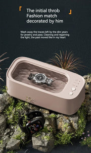 Electric Ultrasonic Glasses Cleaner, 3-Speed Vibrating Machine for Jewelry, Watches, and Contact Lenses