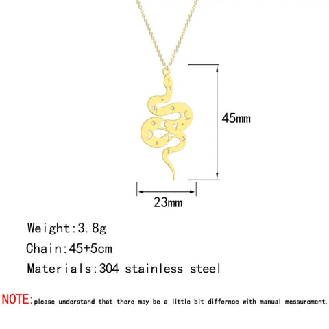 Kinitial Janeiro stainless steel snake jewelry, snake pendant, snake jewelry, snake jewelry mystery jewelry necklace wholesale