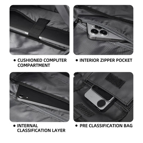 Fashion Casual Men Roll Top Shoulder Messenger Bag Large Size Outdoor Cycling Crossbody Side Bags Male Urban Trend Daypack