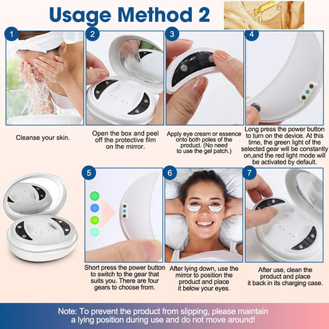 EMS Electric Eye Massager for Women Home Use Beauty Product with Light Therapy for Eye Massage Reduce Fine Lines, Dark Circles