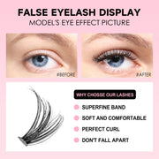 DIY Lashes Extension Kit Eyelashes 200 PCS Clusters Lash Bond and Seal Makeup Tools for Gluing  Lashes Gluing Glue  Accessories