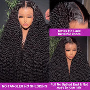High Density 250% 40 50 Inch Deep Wave 13x6 HD Lace Front Human Hair Wig Loose Water Wave Curly 13x4 Lace Frontal Wig Human Hair