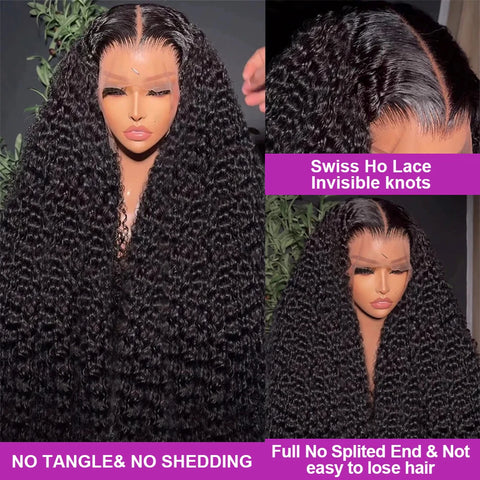 High Density 250% 40 50 Inch Deep Wave 13x6 HD Lace Front Human Hair Wig Loose Water Wave Curly 13x4 Lace Frontal Wig Human Hair