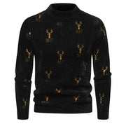 New Imitation Mink Sweater Soft and Comfortable  Fashion Warm Knit Sweater  Men Clothing