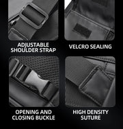 Fashion Casual Men Roll Top Shoulder Messenger Bag Large Size Outdoor Cycling Crossbody Side Bags Male Urban Trend Daypack