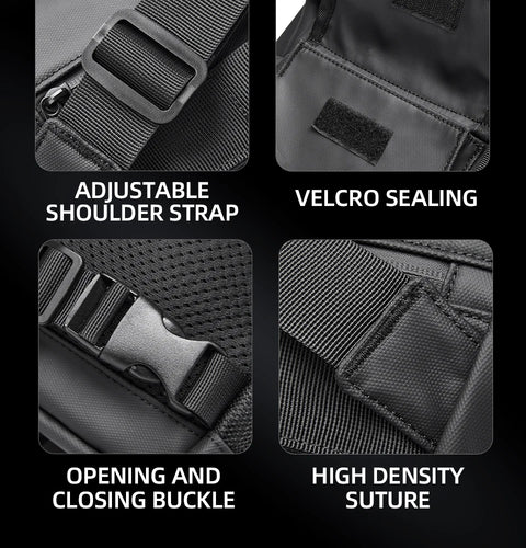 Fashion Casual Men Roll Top Shoulder Messenger Bag Large Size Outdoor Cycling Crossbody Side Bags Male Urban Trend Daypack