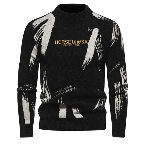 New Imitation Mink Sweater Soft and Comfortable  Fashion Warm Knit Sweater  Men Clothing