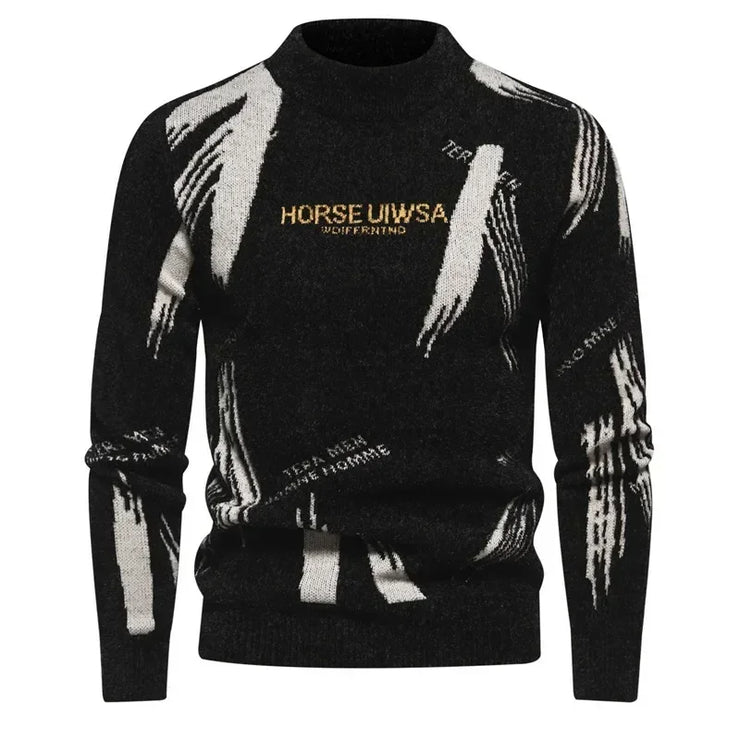New Imitation Mink Sweater Soft and Comfortable  Fashion Warm Knit Sweater  Men Clothing