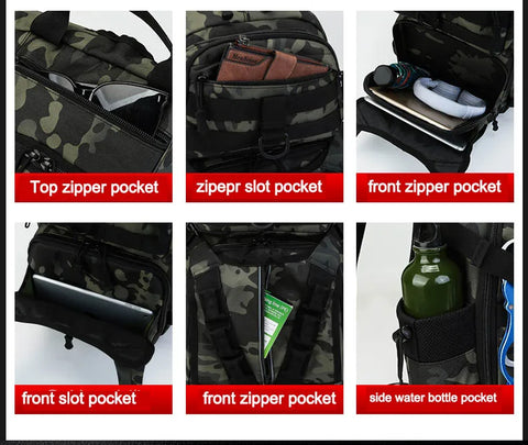 Men Fishing Lure Rod Box Bag Camping Climbing Backpack Hunting Multi-function Military Tactical Men Bags Fishing Shoulder Bag