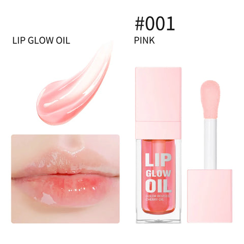W1 Piece 8.3ml Moisturizing and Volumizing Lip Gloss Oil, Hydrating Lip Glow Oil, Lip Care Beauty Product, Tinted Lip Oil
