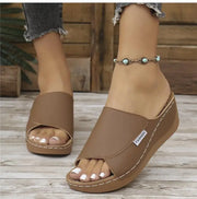 Women Sandals Shoes Summer Outdoor Women's Shoes Slip On Sandals Ladies Wedge Women Shoe Comfortable Footwear Slipper Female