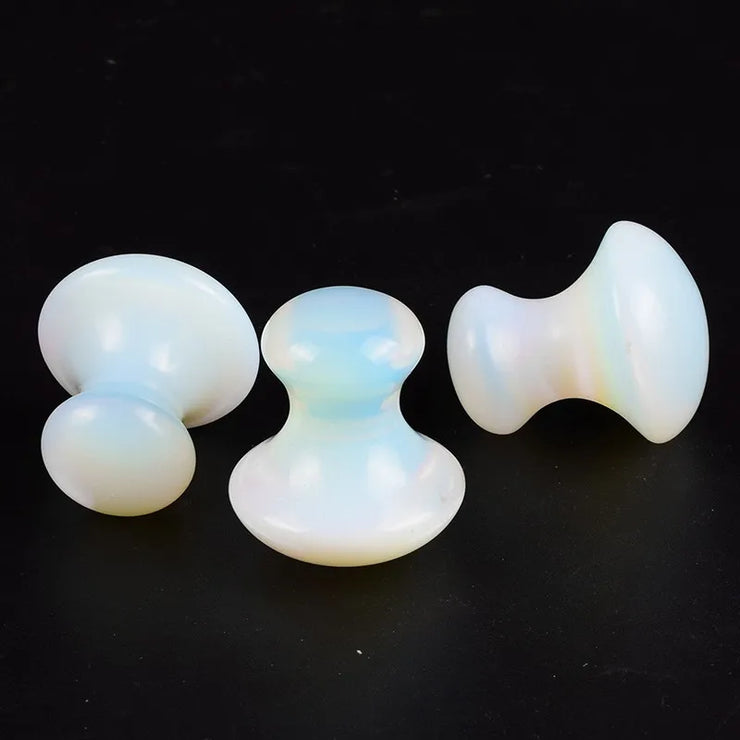 Opalite Mushroom Face Gua Sha Natural jade Crystal Stone eye massager Skin Care Neck Body Scraping Board Beauty Product
