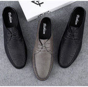 Leather Men Shoes Fashion Formal Men Shoes Moccasins Italian Breathable Male Driving Shoes Black Plus Size 38-47