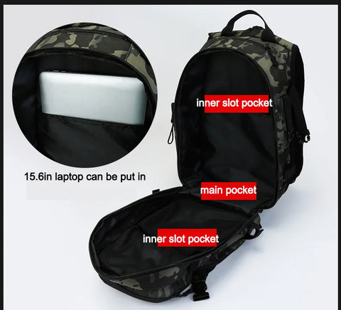 Men Fishing Lure Rod Box Bag Camping Climbing Backpack Hunting Multi-function Military Tactical Men Bags Fishing Shoulder Bag