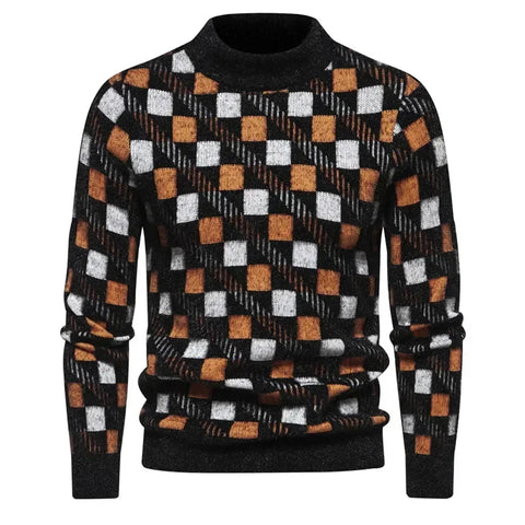 New Imitation Mink Sweater Soft and Comfortable  Fashion Warm Knit Sweater  Men Clothing