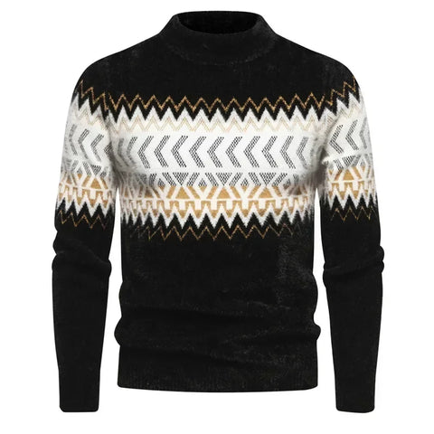 New Imitation Mink Sweater Soft and Comfortable  Fashion Warm Knit Sweater  Men Clothing