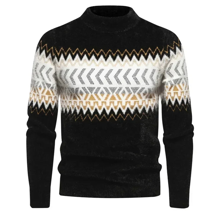 New Imitation Mink Sweater Soft and Comfortable  Fashion Warm Knit Sweater  Men Clothing