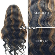 1B/30 Body Wave Highlight Wig Human Hair 30 Inch 13x4 HD Lace Frontal Wig 180 Density Natural Brazilian Hair Wig For Black Women