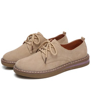 Fashion Woman Comfortable Daily Business Office Shoes Lace Up Genuine Leather Casual Women's Shoe Spring Autumn