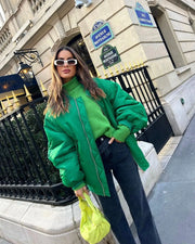 Women's Clothing 2025 Winter Street Fashion Loose Baseball Jacket Loose Jacket Cotton Coat Female Coat Winter Jacket Women