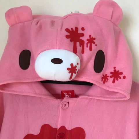 Gloomy Bear Character Peripheral Pink Jumpsuit Winter Sleepwear Home Outfit Kawaii Black Couple Sleepwear