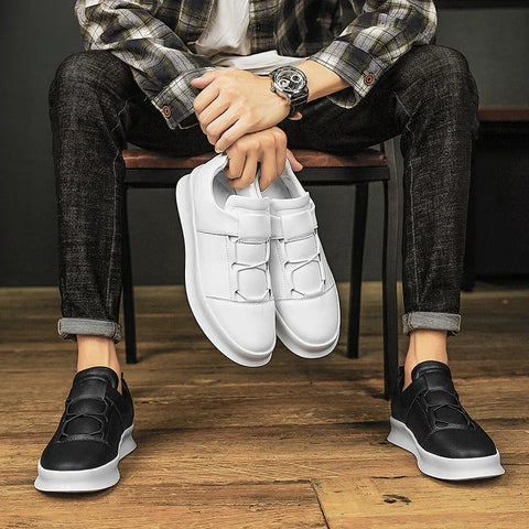 Leather Men Shoes lace up Fashion Formal Men Shoes outdoor Moccasins Italian Breathable Male Driving Shoes for men sneakers