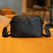 Bee Embroidery PU Men's Crossbody Shoulder Bag Commuting Satchels Waterproof PU Slide Men Bags