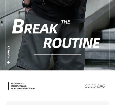 Fashion Casual Men Roll Top Shoulder Messenger Bag Large Size Outdoor Cycling Crossbody Side Bags Male Urban Trend Daypack