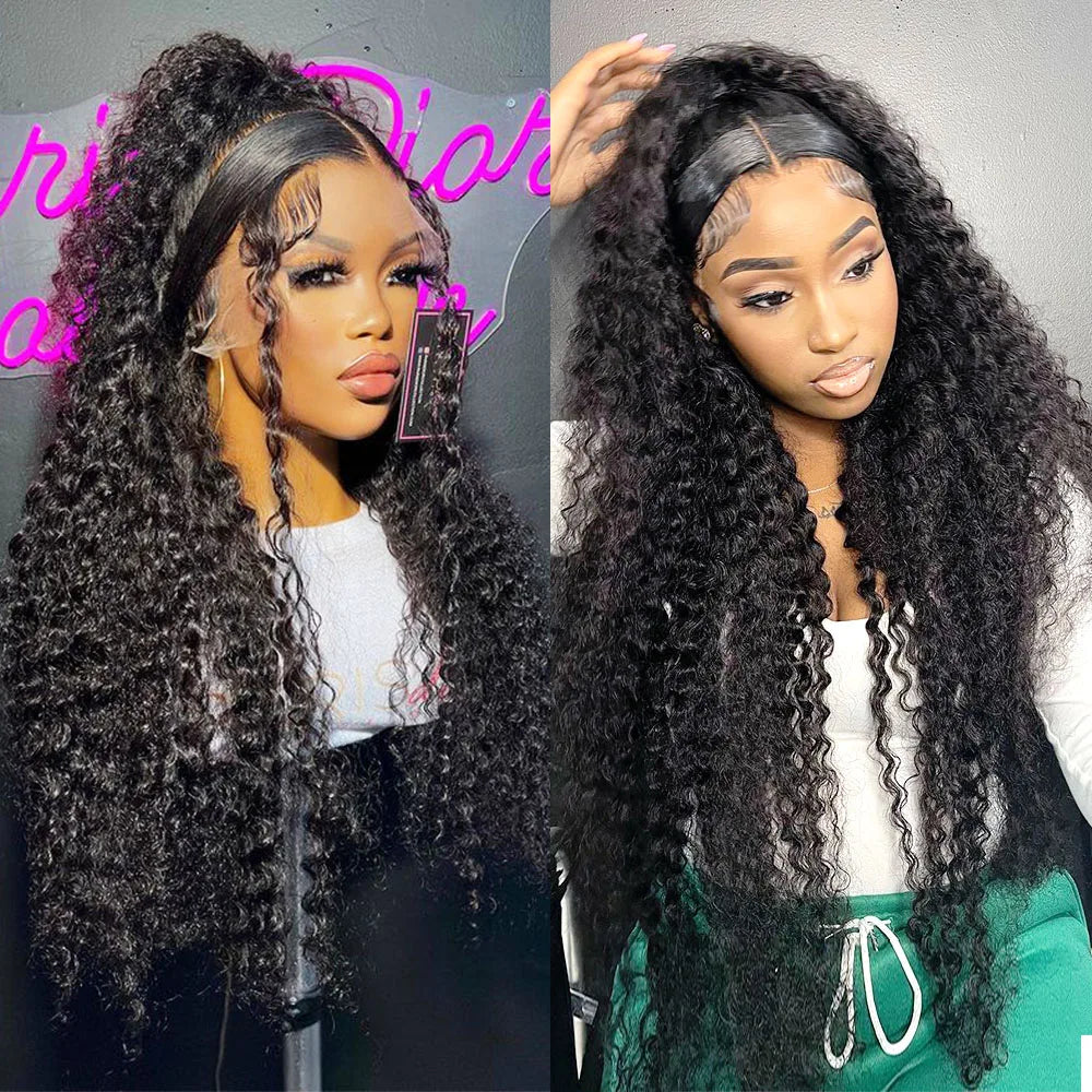 250 Density 360 Full Hd Lace Front Human Hair Wig Pre Plucked 30 Inch Glueless Wig 13X6 Deep Curly Wave Frontal Wig Human Hair