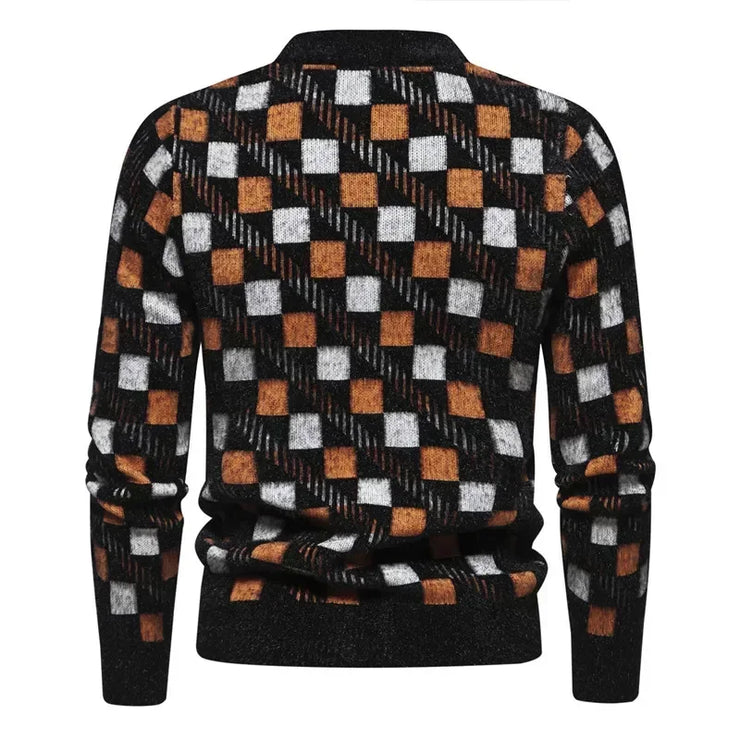 New Imitation Mink Sweater Soft and Comfortable  Fashion Warm Knit Sweater  Men Clothing