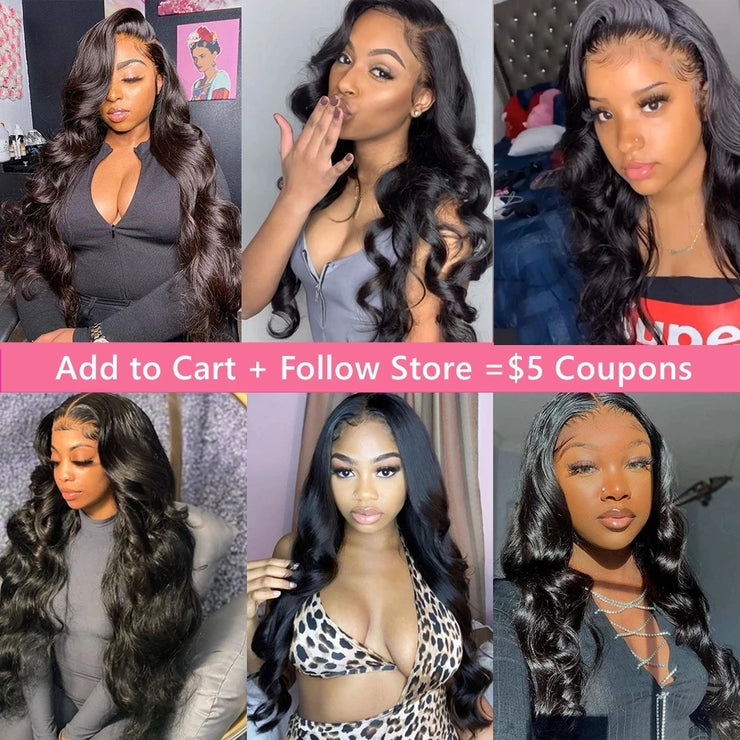 40 Inch 13x4 13x6 HD Body Wave Lace Front Wig Pre Plucked Loose Wave Lace Frontal Wig 100% Human Hair Wigs For Black Women