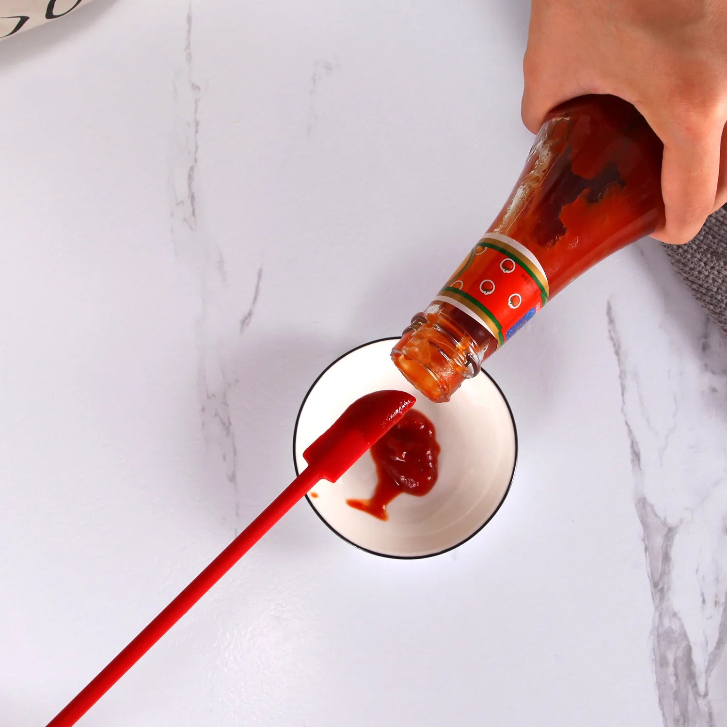 1Pc Silicone Double-End Cosmetic Spoons Odorless Mini Jar Scraper Set for Candle Making, Makeup & Beauty Product Residue Removal