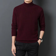 Sweatwear Men's Sweater Warm Long Sleeve Pullover Coats Solid Color Turtleneck Men Clothing