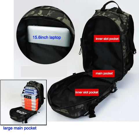 Men Fishing Lure Rod Box Bag Camping Climbing Backpack Hunting Multi-function Military Tactical Men Bags Fishing Shoulder Bag