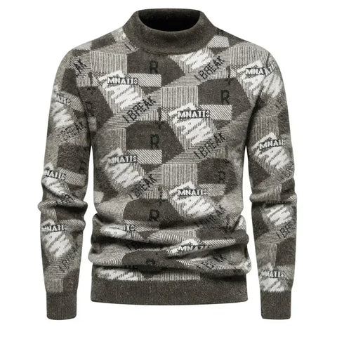 New Imitation Mink Sweater Soft and Comfortable  Fashion Warm Knit Sweater  Men Clothing