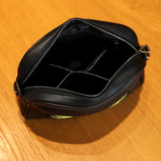 Bee Embroidery PU Men's Crossbody Shoulder Bag Commuting Satchels Waterproof PU Slide Men Bags