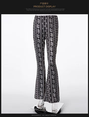 Women's Clothing Pants 2025 New Women's Pants Bohemian Micro-flared Pants Leggings Fashion Printing Ethnic Tribal Style
