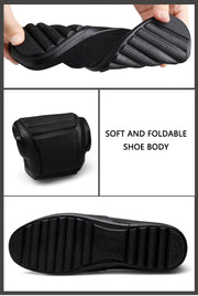 Leather Men Shoes Fashion Formal Men Shoes Moccasins Italian Breathable Male Driving Shoes Black Plus Size 38-47
