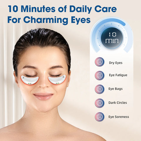 EMS Electric Eye Massager for Women Home Use Beauty Product with Light Therapy for Eye Massage Reduce Fine Lines, Dark Circles