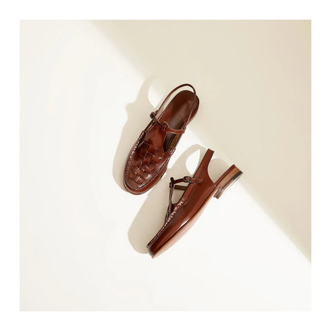 Vintage Elegant Women Shoe 2022 Summer New Woven Temperament Sandals Women Roman Single Shoe Fisherman Women Shoe Mujer Sapato