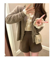 Women's Clothing 2024 Spring Autumn Sexy Hollow Out Lace Chic Vintage T-shirts Female Casual Solid V Neck Slim Long Sleeve Tops