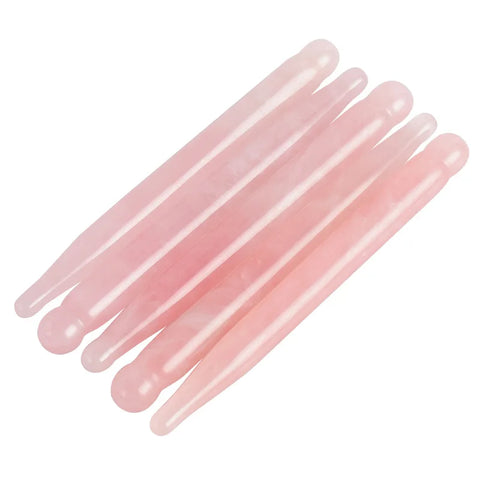 Eye Massage Pen Natural Rose Quartz Stone Acupuncture Wand Face Gua Sha Tool Skin Lifting Care Massager Health Beauty Product