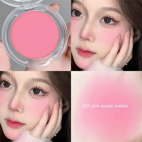 Monochrome blush Matte Natural Cheek Color Brightening Face Waterproof Facial Contouring Makeup Blush Powder Soft Makeup