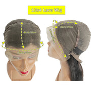 13x4 Short Bob Wig HD Transparent Lace Light Pink Wig Preplucked Lace Frontal Wigs Brazilian Virgin Human Hair 14 Inch 10 Inch